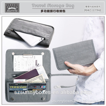 Custom Design Durable Nylon Magnetic Button Closure Travel Wallet With Mutil Pockets For Card & Passport